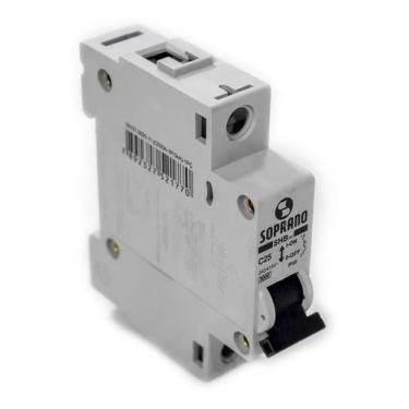 Imagem de Disjuntor din 1p unipolar 6a curva c 3ka soprano