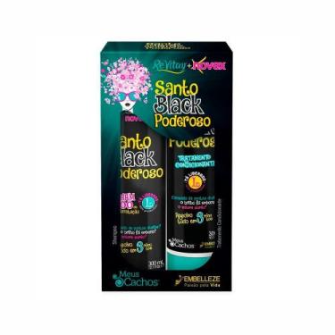 Imagem de Kit Shampoo + Condicionador Novex Meus Cachos Santo Black Poderoso