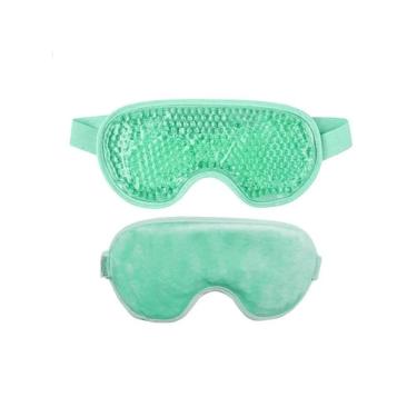 Imagem de Máscara Térmica De Gel Enxaqueca Sinusite Olheiras -Verde