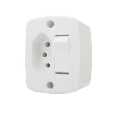 Imagem de Interruptor Simples + Tomada 20a Linha Retangular - Ilumi - Conjunto De Interruptor E Tomada