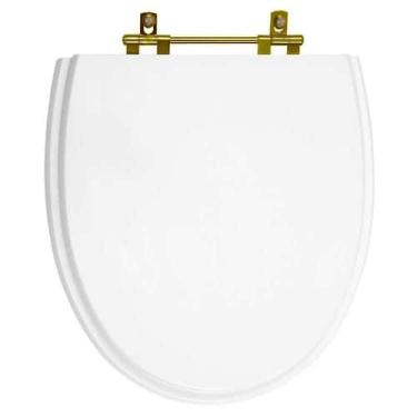 Imagem de Tampa de Vaso Poliéster Eros Branco para bacia Incepa com Ferragem Dou