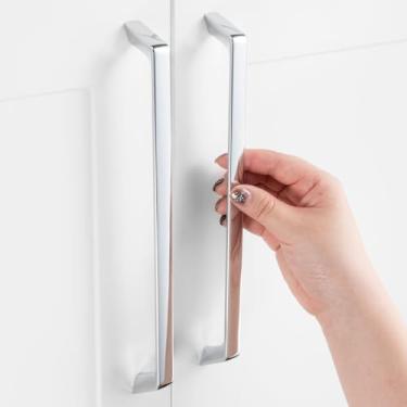 Imagem de ASKANO Pacote com 1, 8-13/16 polegadas, puxador de armário de cozinha em arco cromado polido ZP2210 | Ferragens sólidas para gaveta, cômoda, banheiro, penteadeira, porta de móveis, armário, quarto,