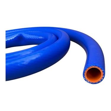 Imagem de Mangueira de aquecedor de silicone de 1,5 m - Mangueira automotiva e industrial multiuso de alta temperatura, flexível, durável, automotivo e industrial - azul/laranja