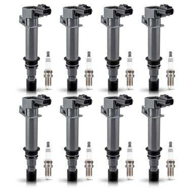 Imagem de Conjunto de 8 bobinas de ignição e velas de ignição da ENA, compatível com Dodge Ram 1500 Durango Dakota e Jeep Grand Cherokee UF270