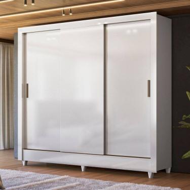Imagem de Guarda-roupas 3 Portas de Correr Roma Branco