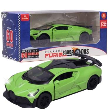 Imagem de Carrinho Miniatura Verde Claro Pull Back 1:32 C/Som e Luz - Castela