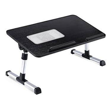 Imagem de CLLBANT Mesa de computador, mesa de computador, mesa de computador, mesa de estudo, dobrável, dormitório, mesa de escritório pequena (cor: preto)