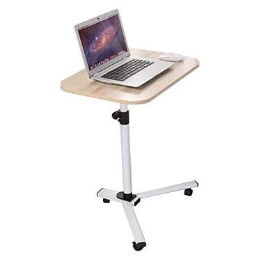 Imagem de bns7fapq Mesas ajustáveis, compacta, dobrável, mesa para laptop, mesa portátil, suporte móvel, estação de trabalho para computador com altura ajustável para sala de estar e quarto