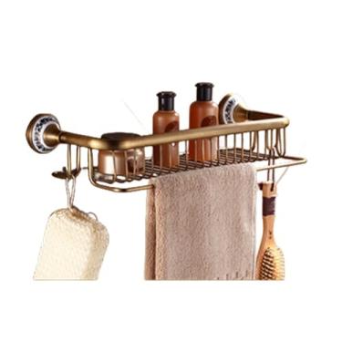 Imagem de ifgswopq Acessório de banheiro latão antigo suporte de papel de luxo rack de escova de vaso sanitário prateleira prateleira saboneteira, K (A)