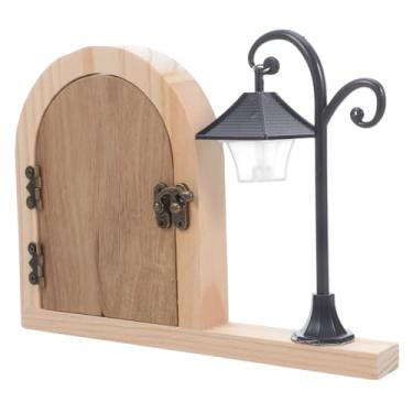 Imagem de Angoily Capas de tomada de porta de fada - capa de interruptor de luz de porta de madeira decorativa protetor de tomada de parede com lâmpada brilhante para quarto de crianças e animais de estimação