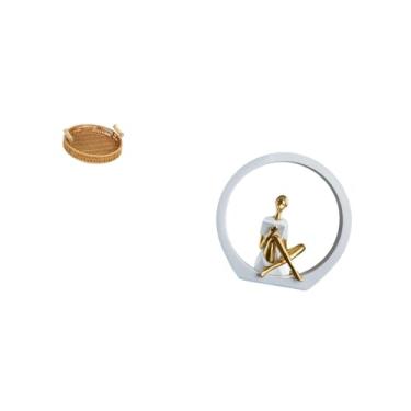 Imagem de Fenteer Cesta de Frutas Trançada Tigela para Lanche Prato de Pão Estatueta de Mesa para Meninas Estátua Feminina Centro de Mesa Quarto Leitor Presente Estante