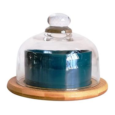 Imagem de Travessa para servir nozes, tigela para servir frutas secas com tampa de vidro, bandeja de lanche com tampa, bandejas de servir divididas