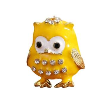 Imagem de Colaxi Caixa de joias, porta-joias de, estilo vintage, armazenamento, estatueta de, organizador de joias para pulseiras, brincos, pingentes, Amarelo