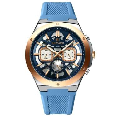 Imagem de Relogio masculino quartzo multifuncional casual pulseira de silicone i