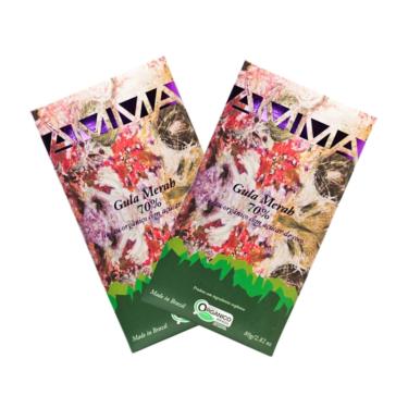 Imagem de Kit 2X: Chocolate 70% Cacau Orgânico Gula Merah Amma 80g