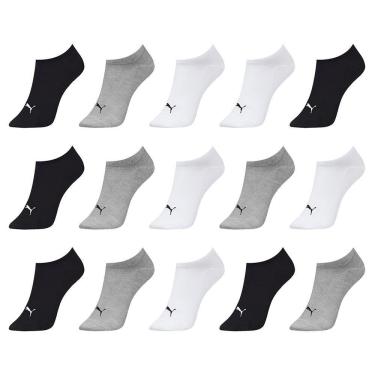 Imagem de Kit 15 Pares de Meias Puma Sapatilha Esportiva Feminina