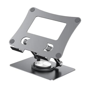 Imagem de Generic Suporte para laptop de mesa Suporte para computador de mesa portátil Antivibração Antiderrapante Rotação Elevação de resfriamento, Cinza