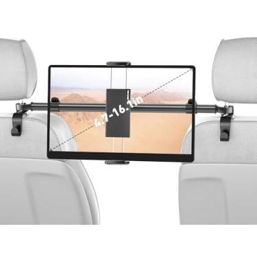 Imagem de Suporte para tablet de carro para iPad: Suporte para tablet de encosto de cabeça Tryone compatível com iPad Pro Air Mini | Galaxy Tab | Kindle Fire HD | Switch Lite ou outros dispositivos