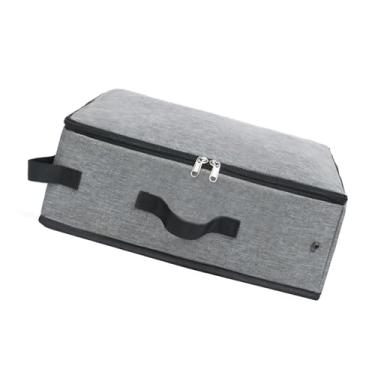 Imagem de Generic Caixa de areia para gatos semi-fechada para viagem com alça, multifuncional, à prova d'água, para animais de estimação, caixa de areia para gatos, Cinza