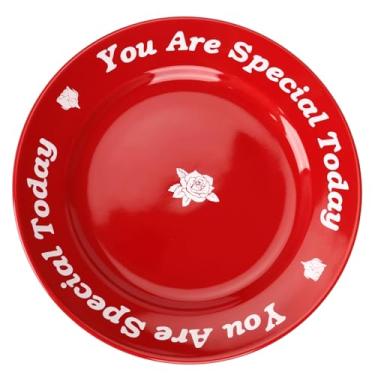 Imagem de Prato vermelho You Are Special Today - Pratos de cerâmica de celebração de 27 cm para aniversários, aniversários, casamentos, formaturas, chás de bebê, marcos e etc. (1)
