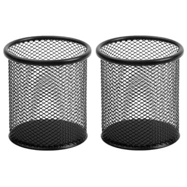 Imagem de Porta Canetas e Lápis, Organizador de Mesa de Metal Aramado para Escritório(02 Redondos)