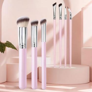 Imagem de Conjunto de pincéis de maquiagem corretivo para olhos de 7 peças, ferramentas profissionais de delineador de sombra