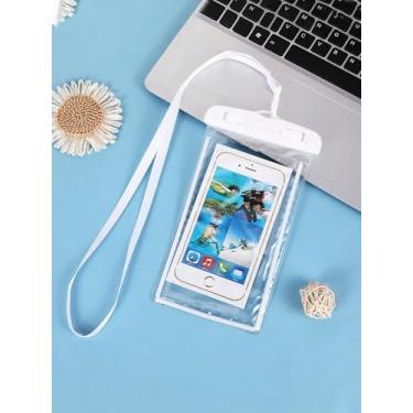 Imagem de Bolsa universal impermeável para celular, bolsa de mergulho com tela sensível ao toque, para natação, deriva e outros esportes aquáticos, branca