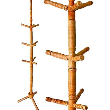 Imagem de Cabideiro De Chao Arara De Roupas Com 10 Ganchos Em Madeira Organizador De Roupas(Cerejeira)