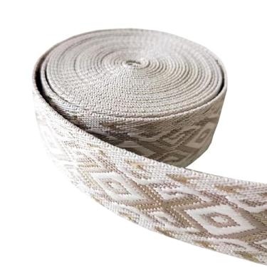 Imagem de VIAILI SYMIE Tecido de algodão de 3,8 cm, listrado, tecido de poliéster, fita resistente para artesanato, alças de bolsa, alça para câmera, coleiras para animais de estimação, coleira para animais de