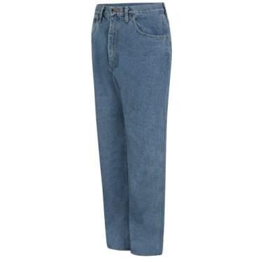 Imagem de Red Kap PD60SW-50-37U Calça jeans masculina de lavagem de pedra com ajuste relaxado 50 37U