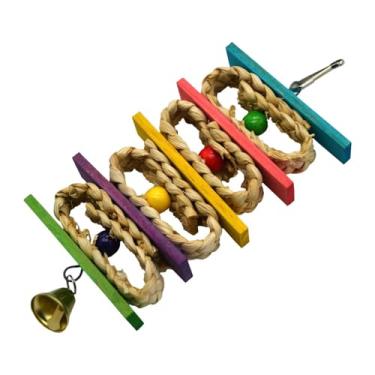 Imagem de ShengQuanHao Brinquedo para, Acessório para Gaiola de Pássaros, Poleiro, Brinquedo para Escalada E Mordidas para Agapornis, Cacatuas E Pássaros de M