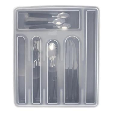 Imagem de 2X Porta Talher 6 Divisórias Rainha Com Tampa Organizador De