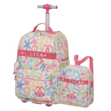 Imagem de Kit Mochila De Rodinha Tubo Lilica LovIt Florecer +Lancheira