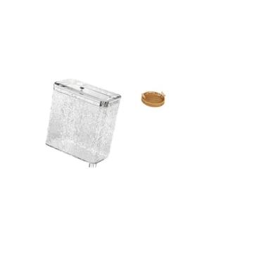 Imagem de Fenteer Lixeira de Cozinha Portátil com Tampa E Tigela de Frutas Trançada para Porta de Armário de Banheiro, Lixeira E Prato de Pão de Mesa