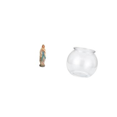 Imagem de Fenteer Estatueta Do Beato Lutero, Escultura Decorativa em Resina, para Escritório, Carro, Mesa, com Pequeno Aquário Transparente, Ornamento Doméstico, Faça V