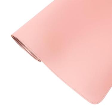 Imagem de Mouse Pad Desk Pad Grande Escritório Ergonômico Mesa em Couro Ecológico Office 90x40cm 70x30cm(70x30 - Rosa Claro)