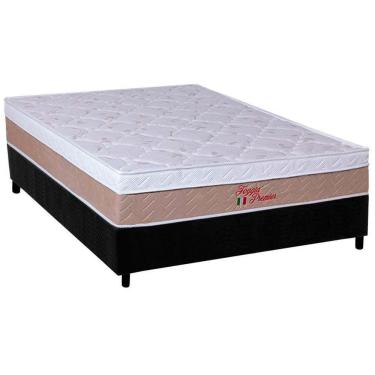 Imagem de Cama Box Casal: Colchão Ortopédico Orthoflex Foggia Premier + Base CRC Suede Black(138x188)