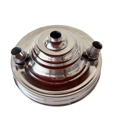 Imagem de Base De Aluminio Redonda Suporte Para Mastro de Bandeira Com Três Furo Base de Chão para 3 Mastros Estabilidade e Sofisticação para suas Bandeiras