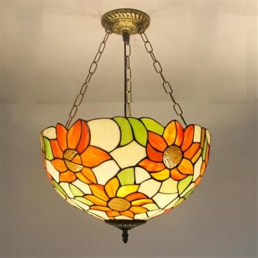 Imagem de Luminária pendente contemporânea de vidro colorido com LED, estilo americano luxuoso e criativo, para sala de estar, restaurante, quarto, hotel, casa de campo, corredor, café, bar ou escada