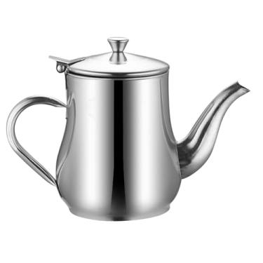 Imagem de YOUTHINK Jarro de óleo Multifuncional de Aço Inoxidável, Lata de óleo Resistente Ao Calor Com Alça Confortável para Uso Doméstico e Cozinhar (13 onças)