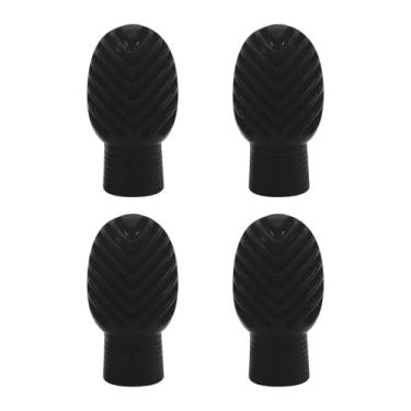 Imagem de Cheerock Pacote com 4 amortecedores de baquetas, pontas silenciosas de borracha para prática de bateria, reduzem o ruído e protegem os bastões, acessórios de substituição silenciosos de tambor de