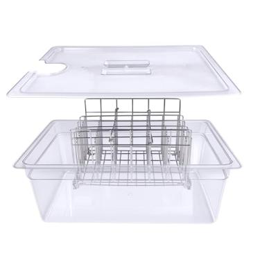 Imagem de WELKOR Recipiente Sous Vide grande de 26 litros com tampa, kit de banheira sous vide compatível com Wancle Anova, Joule, panelas instantâneas sous vide para chefs domésticos uso profissional (26 qt