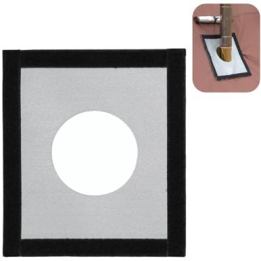 Imagem de Macaco de fogão de acampamento à prova de fogo, conector de barraca de fibra de vidro de silicone com furo de 9,7 polegadas, 23 x 21 cm para barracas quentes com chaminé de fogão