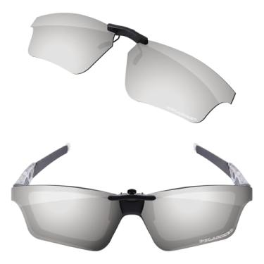 Imagem de Firtox Clipes de óculos de sol polarizados para Oakley Crosslink Sweep OX8031-55, proteja seus olhos para homens e mulheres, Titânio prateado, OX8031-55