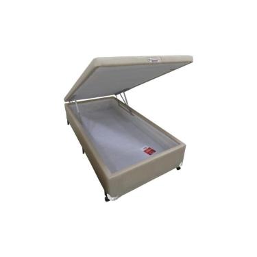 Imagem de Cama Box Baú Solteiro Linho Clean (78x188x35) - Castor