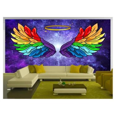 Imagem de Papel De Parede 3D Arte Asas Selfie Insta Cores 3,5M Tra187 - Você Dec