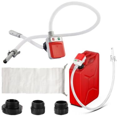 Imagem de Bomba de transferência de fluido - Kit de bomba de líquido | Dispositivo de transferência alimentado por bateria com sensor de parada automática e mangueira extra longa para veículos, carros, barcos