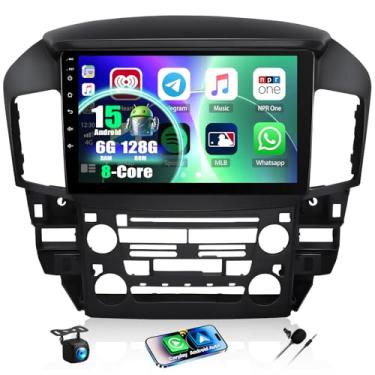 Imagem de [8 núcleos 6G + 128G] Estéreo automotivo para Lexus RX300/Toyota Harrier 1997-2003 com carro sem fio CarPlay Android Auto, tela sensível ao toque de 9 polegadas, Android 15, rádio veicular com link