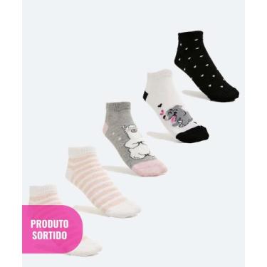 Imagem de Meia Sortida Soquete Feminina Marisa-57034, 34/39, Sortido