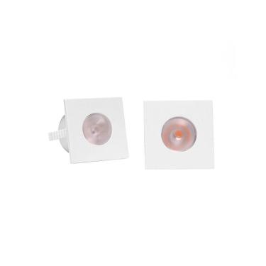 Imagem de Kit 2 Spots De Embutir Para Móvel Taschibra Pik Quadrado Led 1w Bivolt Branco 6500k Luz Branca 15090325